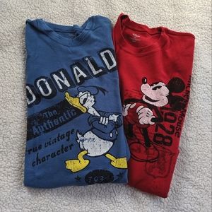 DISNEY Donald/Mickey Henleys (Mens M)